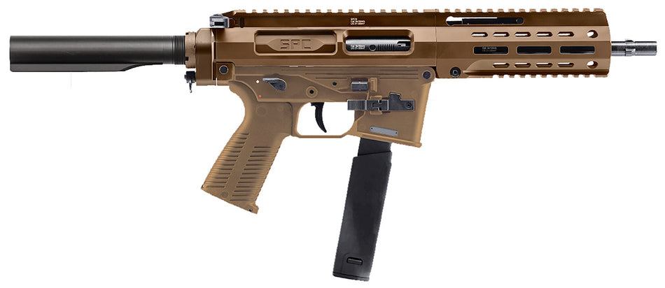 B&T Firearms BT500167ABCT SPC10 10mm Auto 30+1 8.90", Coyote Brown, Buffer Tube Brace, Polymer Grip, Tri-Lug Adapter (Glock Mag Compatible)