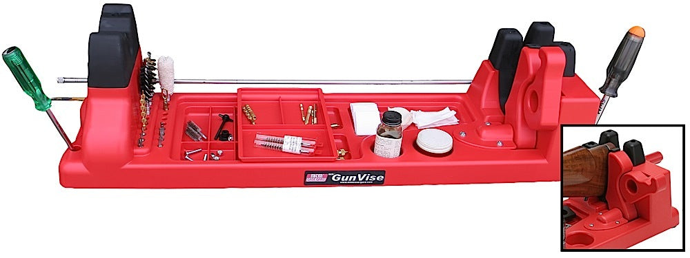 MTM Case-Gard GV30 Gun Vise Red Plastic for Rifle and Shotgun Cleaning