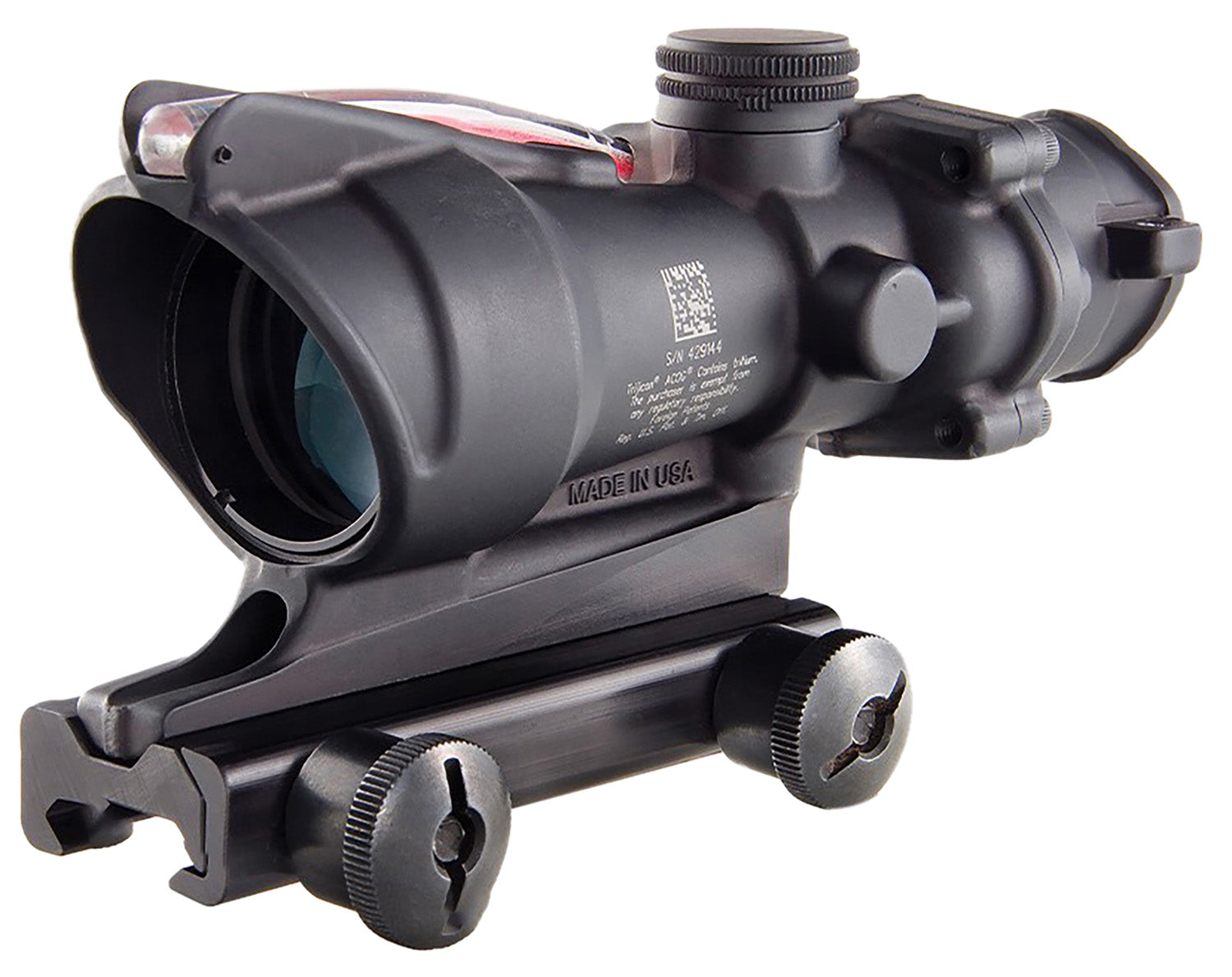 Trijicon TA31D100288 ACOG 4x32mm Matte Black Illuminated Red Chevron .223/5.56 BDC Reticle