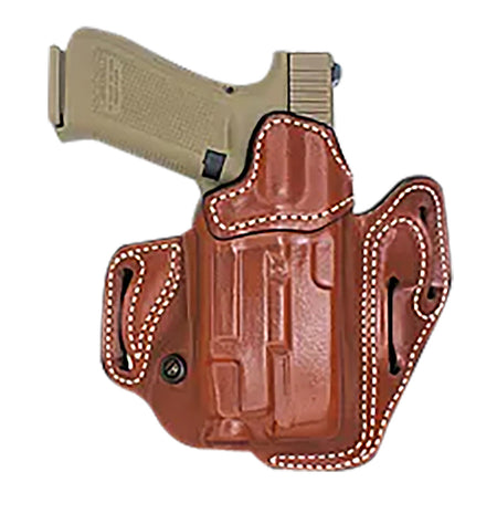 DeSantis Gunhide 201TA2SZ0 Vengeance Scabbard OWB Tan Leather Holster Fits Sig P320C/P250C w/RD Right Hand