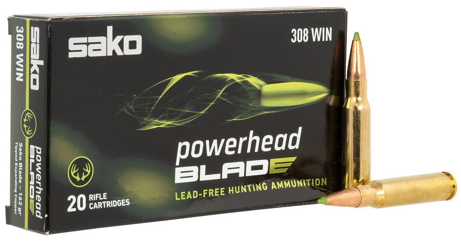 Sako JASPHB308W162Bá PowerHead Blade Tipped Expanding Copper  162 Grain .308 Win / 7.62x51mm