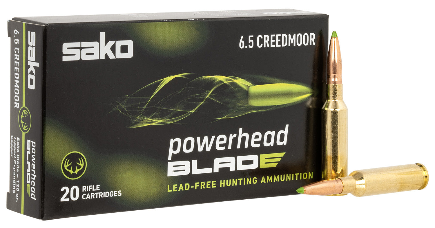 Sako JASPHB65CM120Bá PowerHead Blade Tipped Expanding Copper  120 Grain 6.5mm Creedmoor