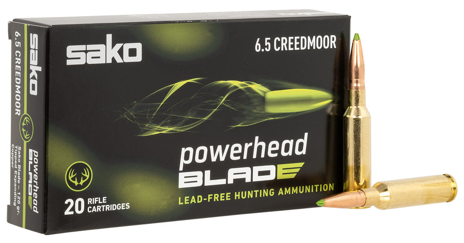 Sako JASPHB65CM120Bá PowerHead Blade Tipped Expanding Copper  120 Grain 6.5mm Creedmoor