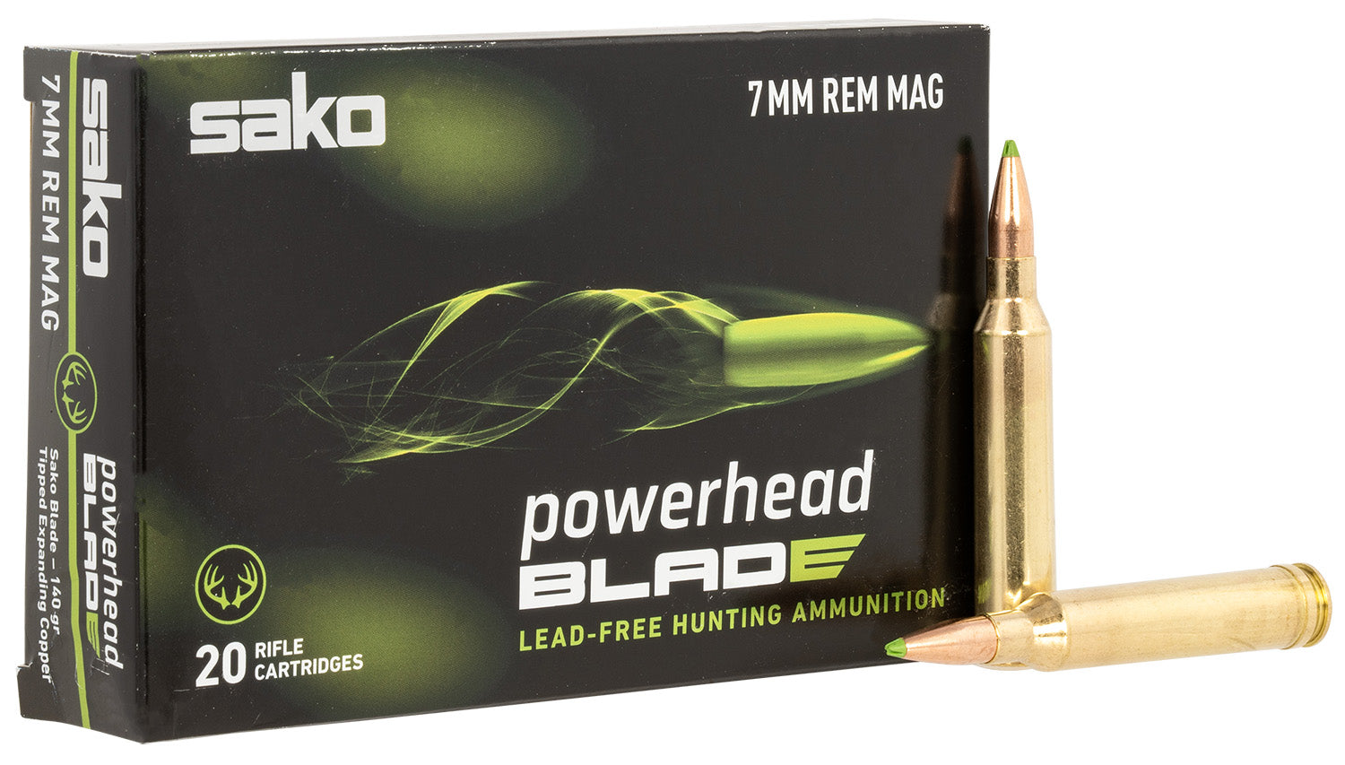 Sako JASPHB7MMRM140B PowerHead Blade Tipped Expanding Copper  140 Grain 7mm Remington Mag