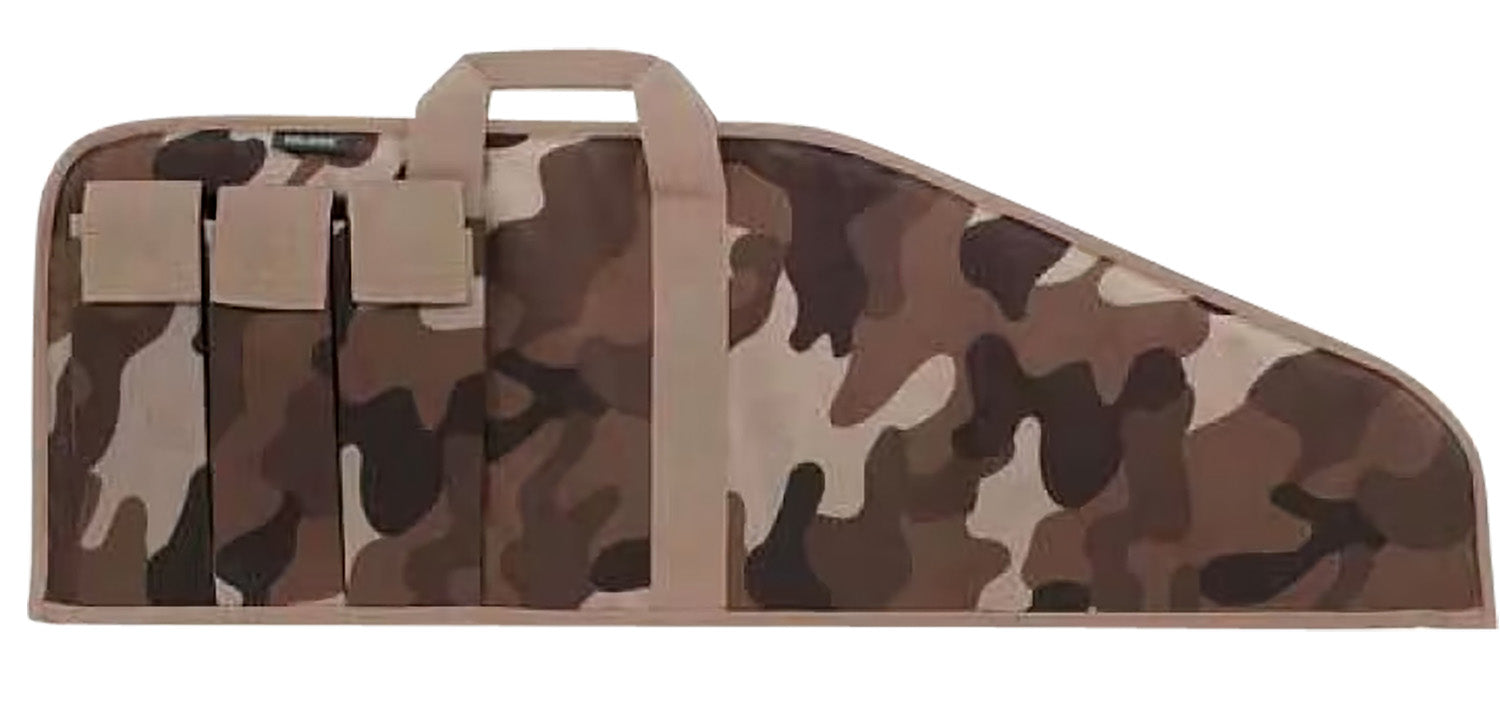 Bulldog BD49943TBC Pit Bull 43" Throwback Camo Floatable Water-Resistant Rifle Case with 3 Exterior Magazine Pouches