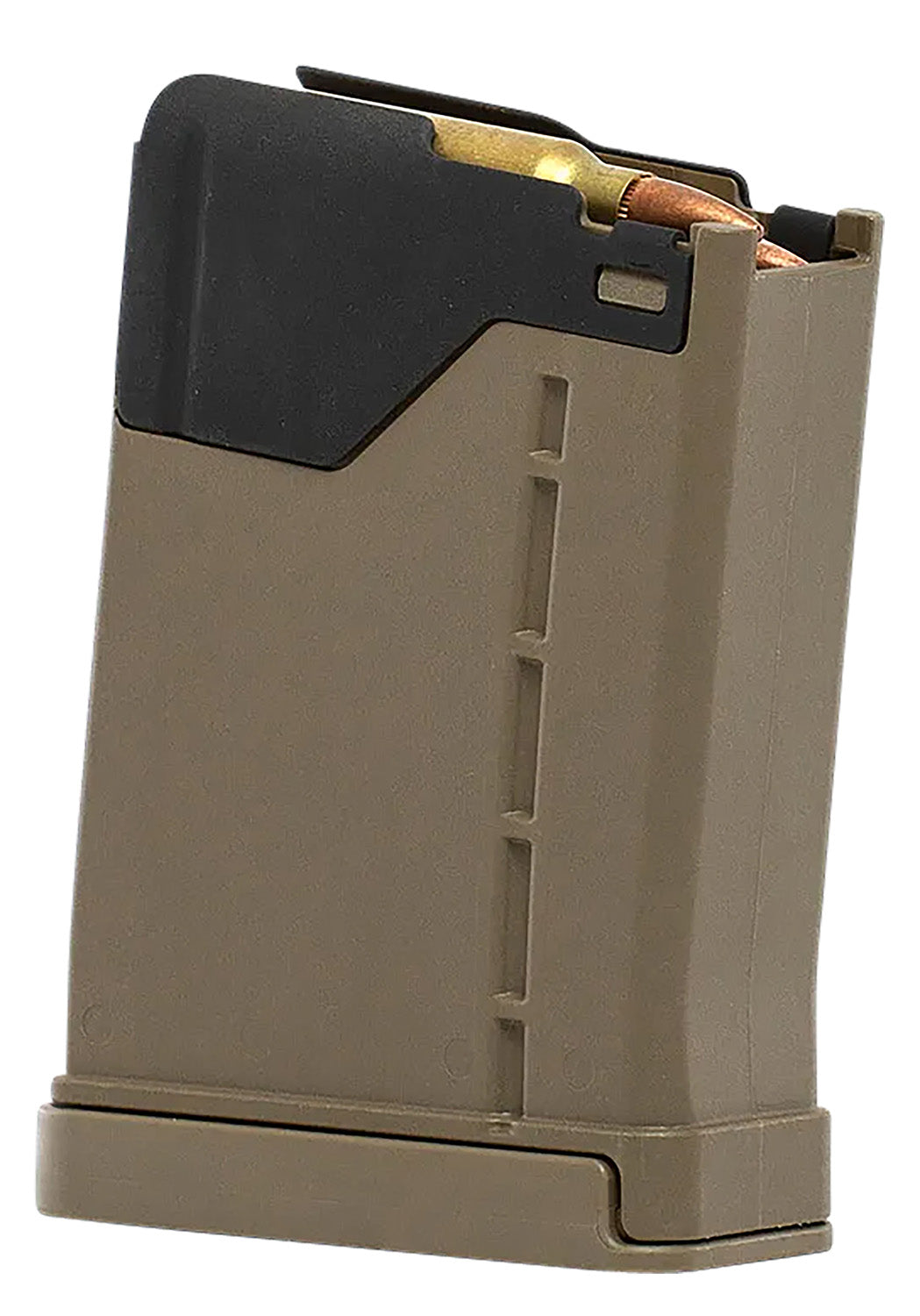 Lancer 232042 L5AWM 10-Round 5.56x45mm FDE Polymer Magazine with Steel Feed Lips for AR-15