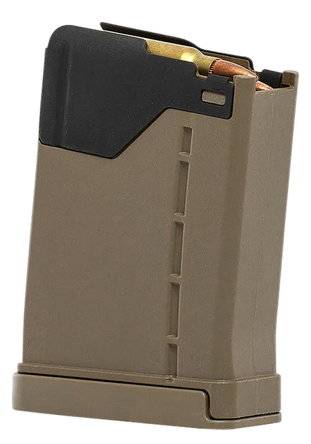 Lancer 232042 L5AWM 10-Round 5.56x45mm FDE Polymer Magazine with Steel Feed Lips for AR-15