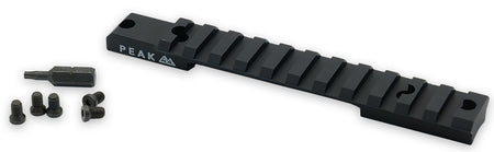 Weatherby J010004 PEAK 44 Picatinny Rail Matte Black Aluminum for Weatherby Model 307 Short Action 20 MOA