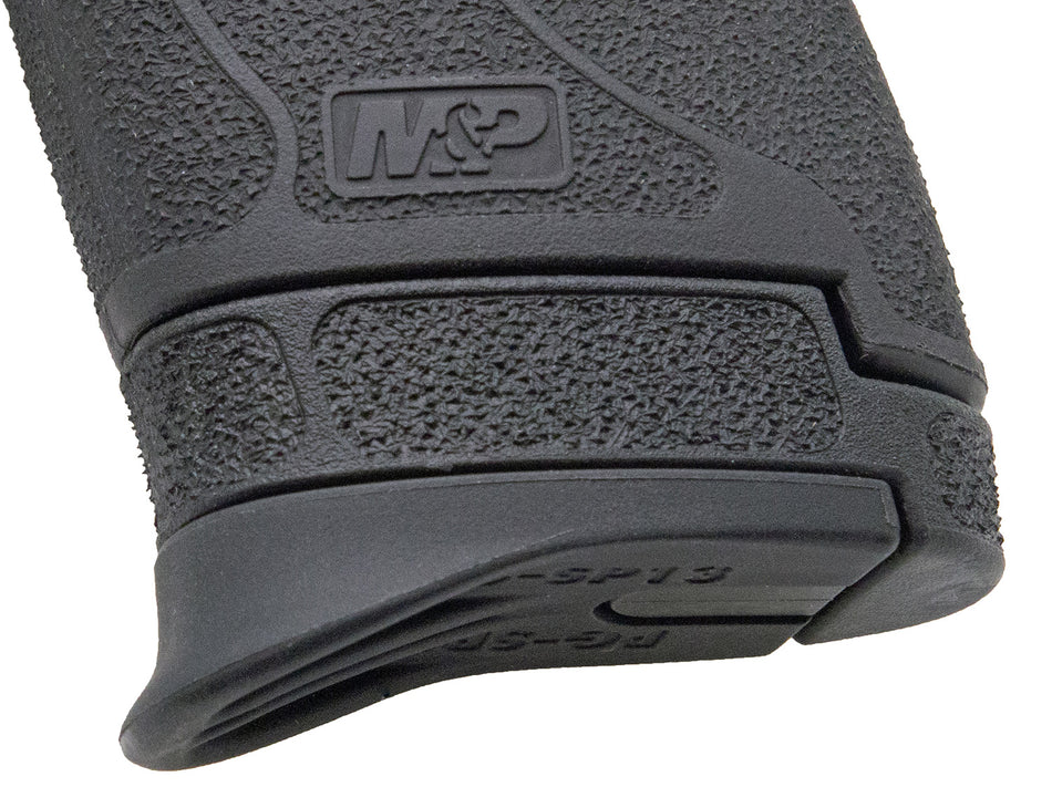 Pearce Grip PGSP13 Magazine Grip Extension for S&W Equalizer & M&P Shield Plus 13/15rd Mags – Black Textured Polymer