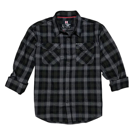 Hornady Gear Flannel Shirt XL Olive/Black/Gray Cotton/Polyester Relaxed Fit Button Up
