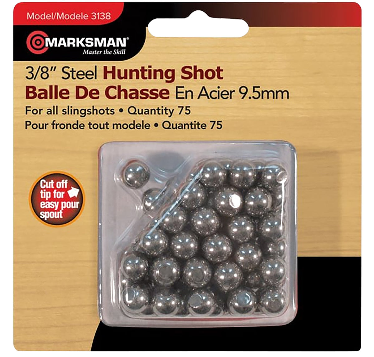 Marksman 3138 3/8" Steel Slingshot Ammo 250 Per Box