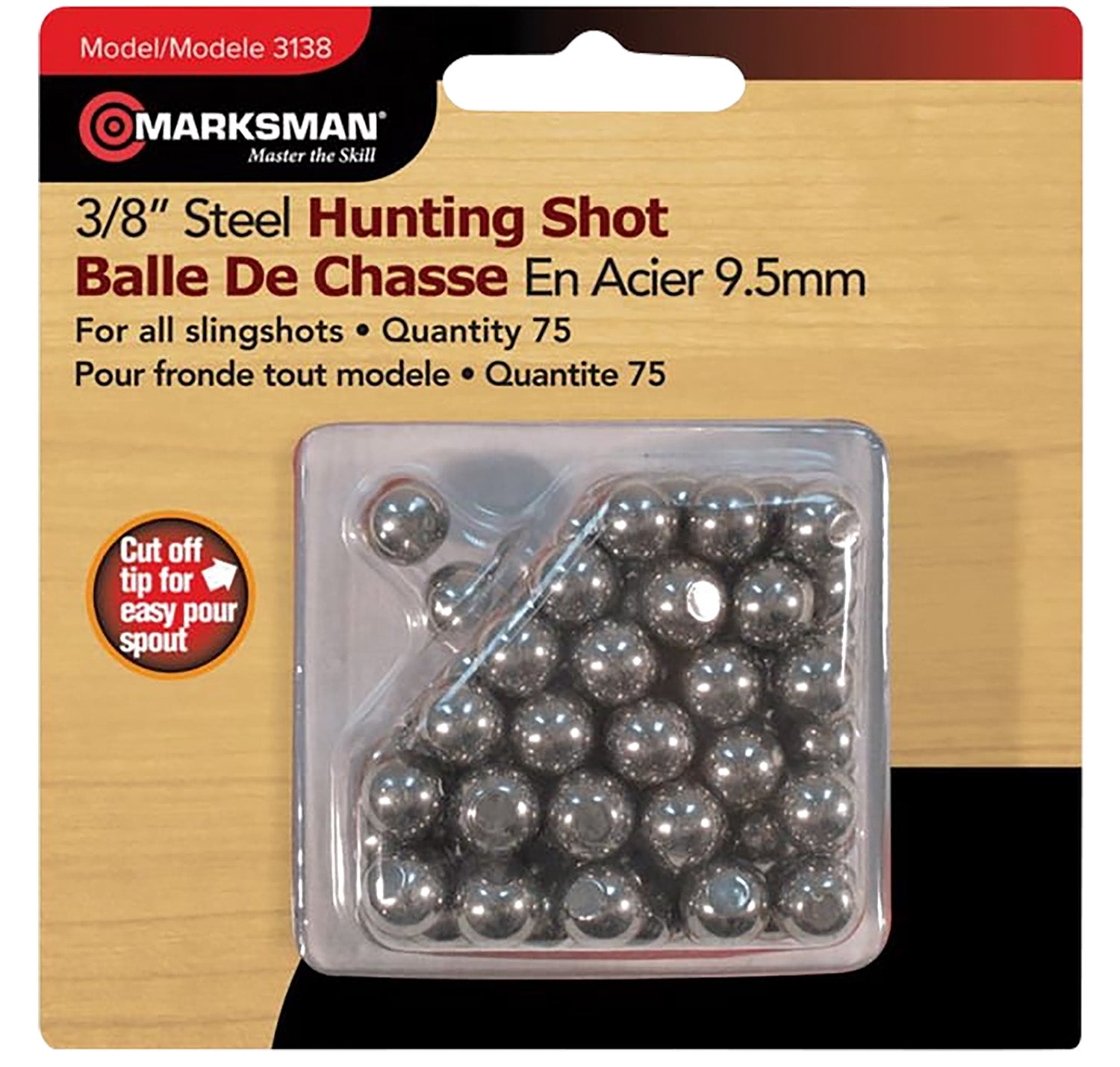 Marksman 3138 3/8" Steel Slingshot Ammo 250 Per Box