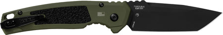 Kershaw Launch 16 Automatic Folding Knife 3.45" Tanto Black Cerakote CPM M4 Blade, Olive Cerakote Aluminum Handle with Pocket Clip