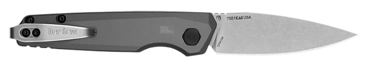 Kershaw Launch 18 Automatic Folding Knife 2.79" Spear Point Stonewashed CPM 154 Blade, Gray Anodized Aluminum Handle