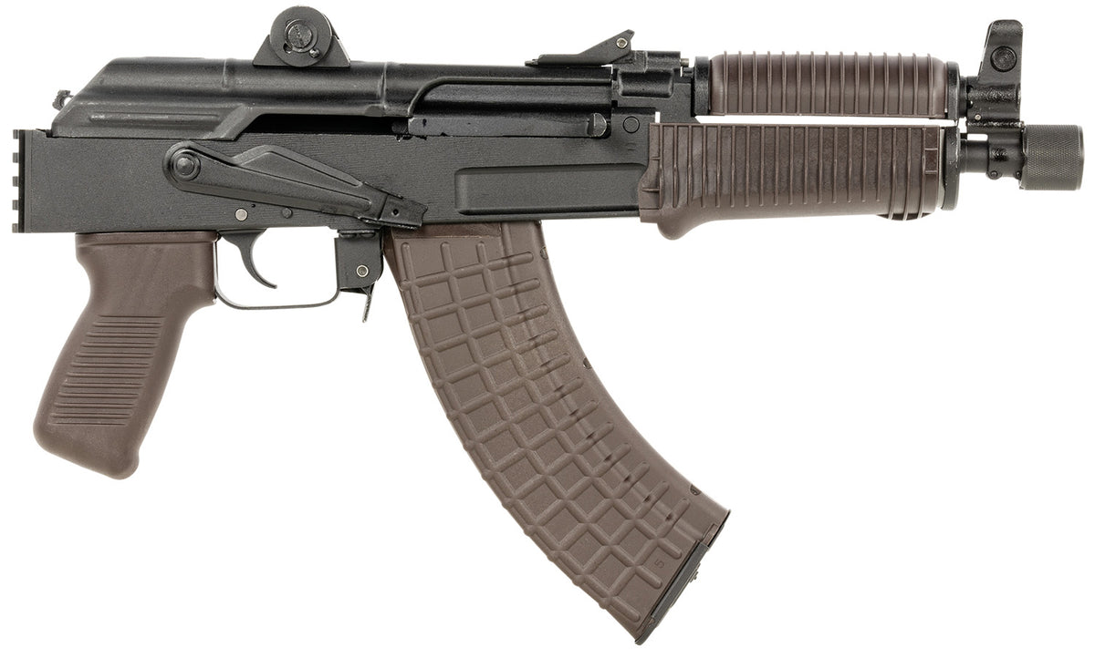 Arsenal SAM7K56P SAM7K-56P Sports South Exclusive 7.62x39mm 30rd, 8.50" Black Chrome Lined Steel Barrel, Black Milled Receiver, Plum Furniture, Picatinny Rail, Hard Case, QD Swivel Sling