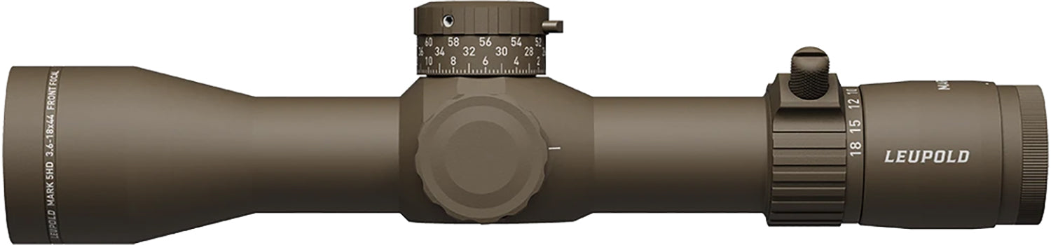 Leupold 185066 Mark 5HD Flat Dark Earth 3.6-18x44mm 35mm Tube FFP PR1 MOA Reticle Riflescope