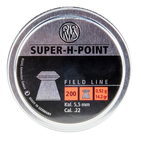 Umarex RWS Super-H-Point Field Line .22 Lead Hollow Point Pellets 200/Tin
