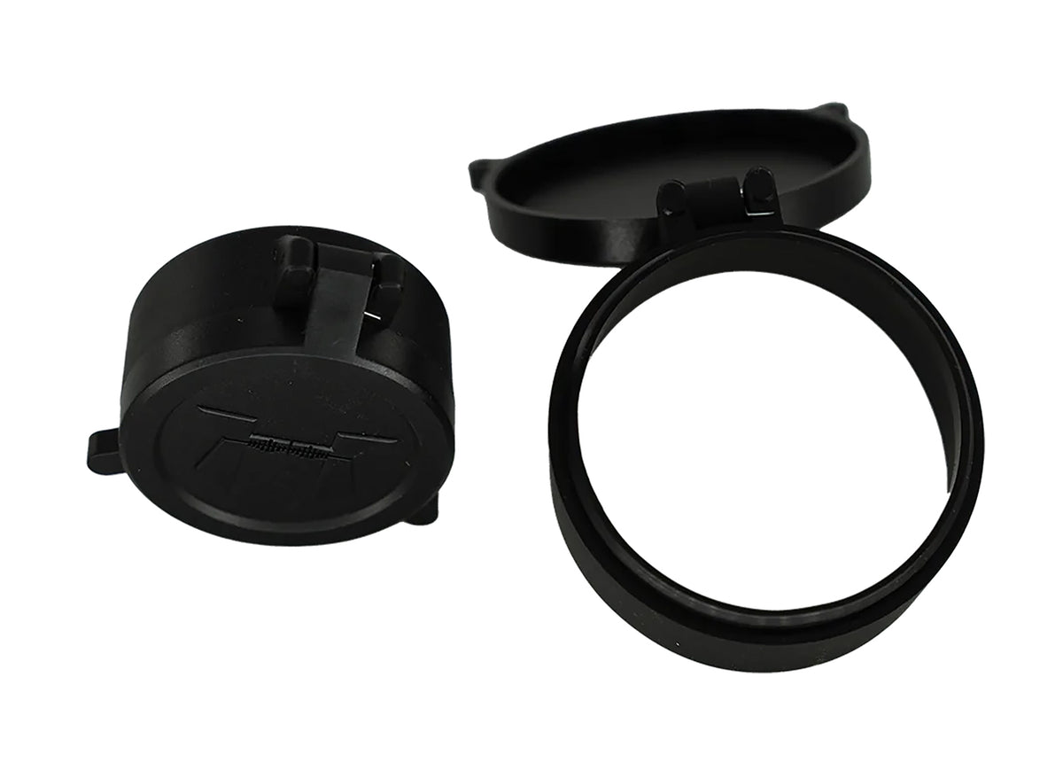 Huskemaw 20SFC530T Tactical Flip-Up Lens Caps Black Rubber 56mm Objective for 5-30x56mm Tactical Hunter