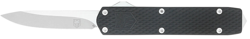 CobraTec Mini Mamba Gen II OTF 2.25" Stonewashed D2 Blade Black Anodized Aluminum Handle