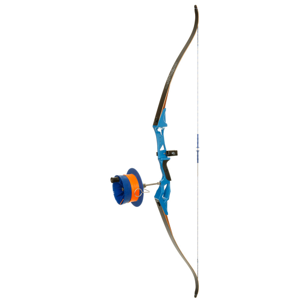 Fin Finder Bank Runner Recurve Bowfishing Package Blue with Sidewinder Reel RH