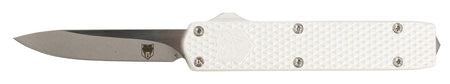 CobraTec Mini Mamba Gen II OTF 2.25" Stonewashed D2 Blade Silver Anodized Aluminum Handle w/ Glass Breaker