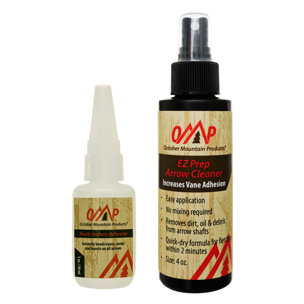 October Mountain Arrow Prep Kit Combo with Cleaner and Adhesive