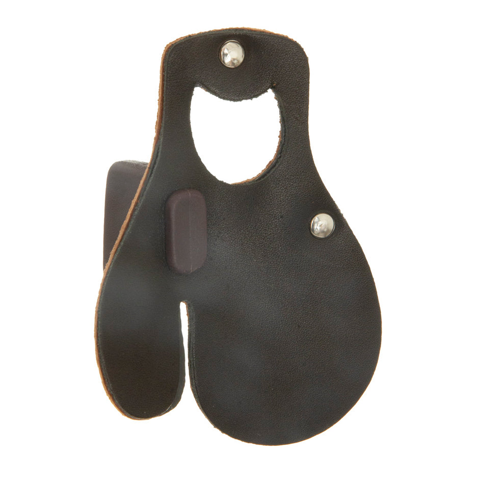 October Mountain Leather Tab Black Large Left Hand Archery Finger Tab