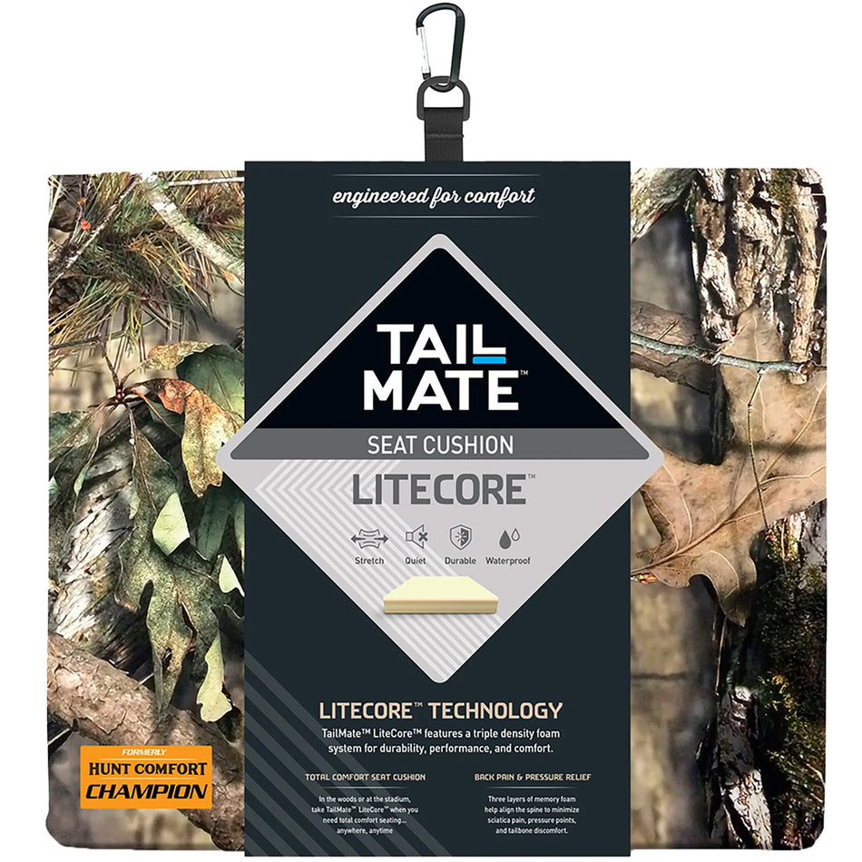 Tail Mate LiteCore Memory Foam Seat Cushion Mossy Oak Camo