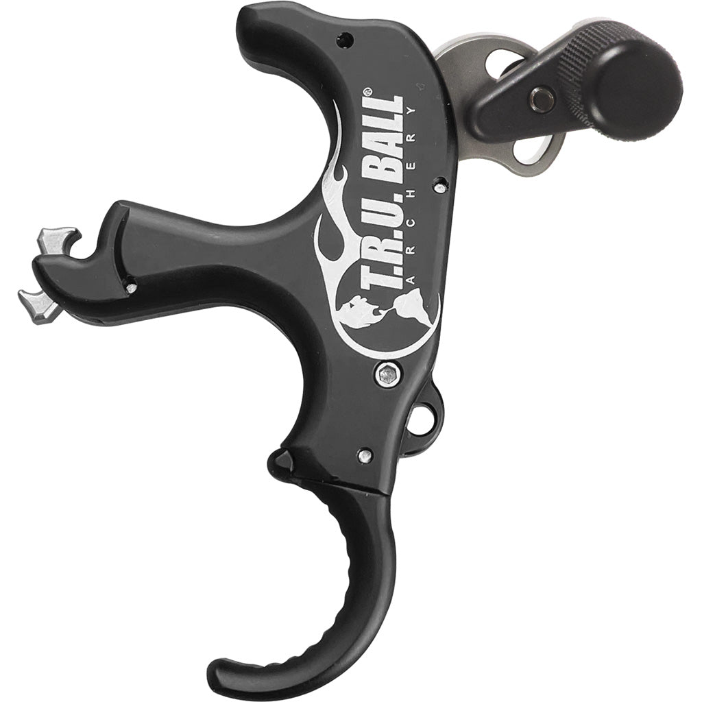 Tru Ball Trident Flex Thumb Release 3 Finger Aluminum Black Medium