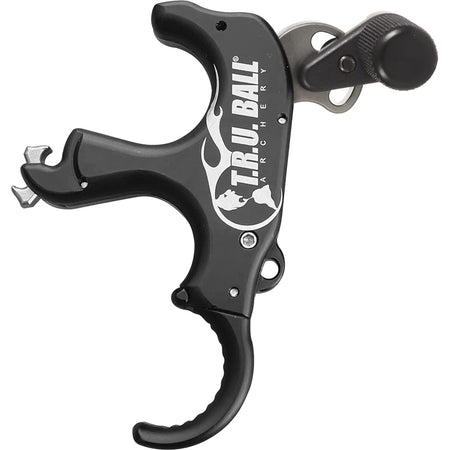 Tru Ball Trident Flex Thumb Release 3 Finger Aluminum Black Medium
