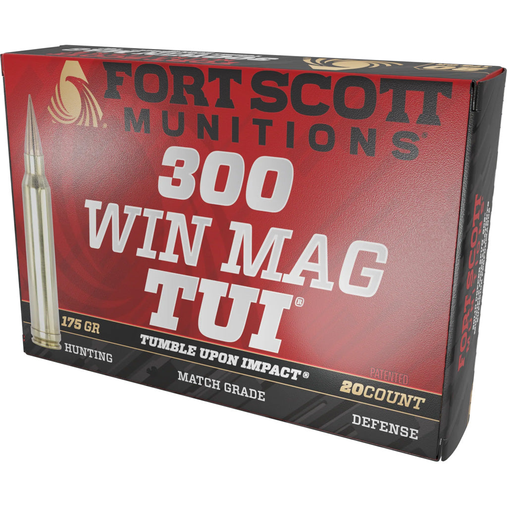 Fort Scott Munitions 300WM175SCV Tumble Upon Impact (TUI) Solid Copper Spun CS 175 Grain .300 Winchester Mag
