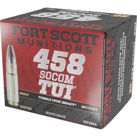 Fort Scott Munitions 458300SCV2 Tumble Upon Impact (TUI) Solid Copper Spun CS 300 Grain .458 SOCOM