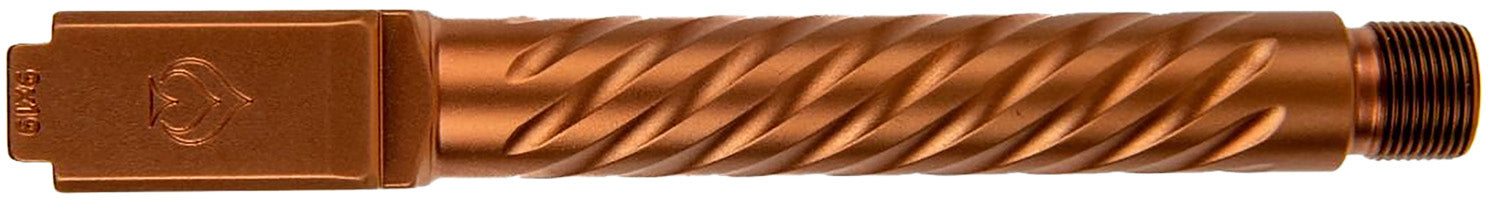 Ballistic Advantage BAPSG175T3R Premium Series 9mm Luger Glock 17 Gen 5 Spiral Fluted Threaded Pistol Barrel Copper PVD Stainless