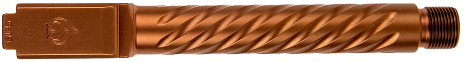 Ballistic Advantage BAPSG175T3R Premium Series 9mm Luger Glock 17 Gen 5 Spiral Fluted Threaded Pistol Barrel Copper PVD Stainless