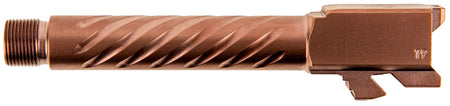 Ballistic Advantage BAPSG195T3R Premium Series 9mm Luger Glock 19 Gen 3-5 Spiral Fluted Threaded Pistol Barrel Copper PVD Stainless