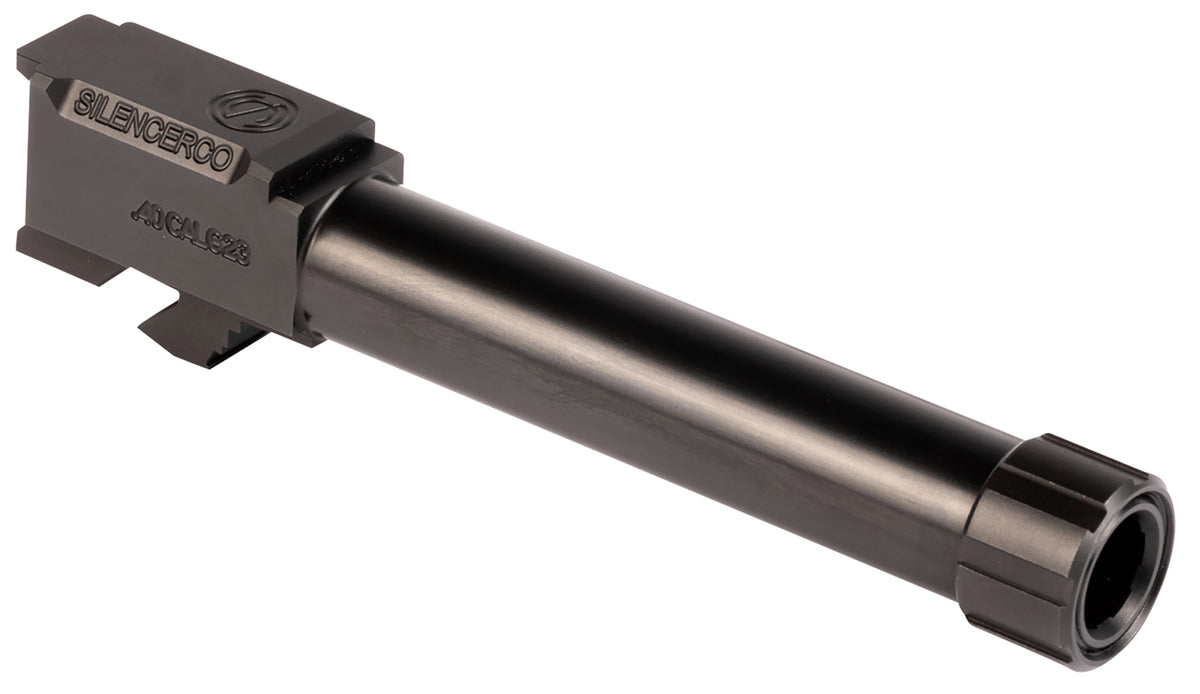 SilencerCo AC1757 Threaded Barrel 4.50" .40 S&W, Black Nitride, Fits Glock 23