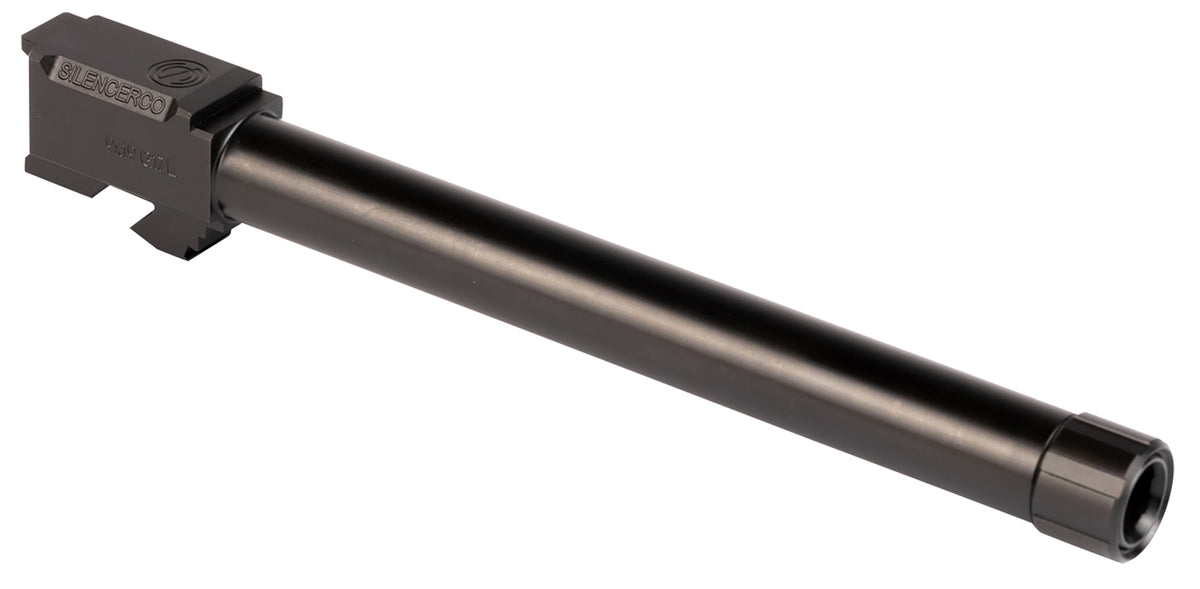 SilencerCo AC861 Threaded Barrel 6.50" 9mm Luger, Black Nitride, Fits Glock 17L