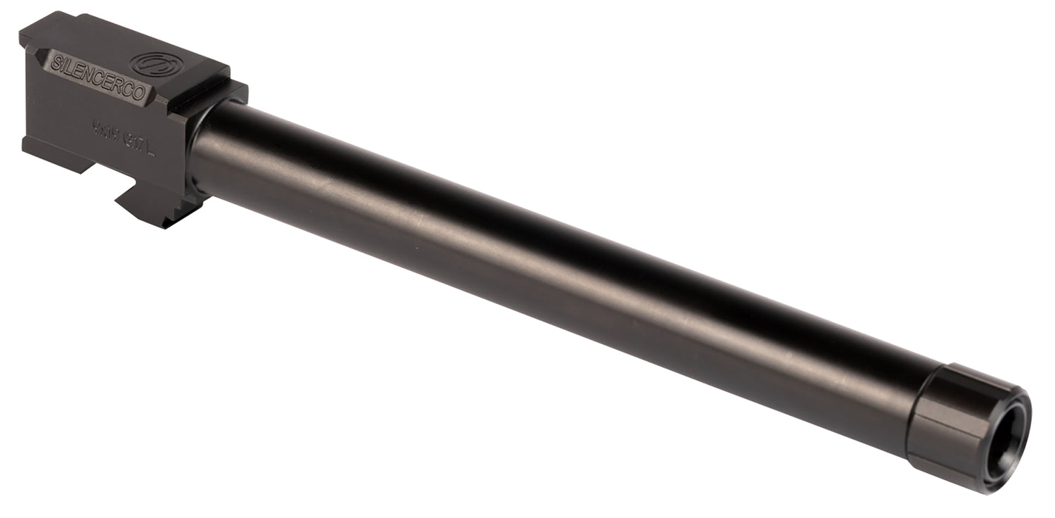SilencerCo AC861 Threaded Barrel 6.50" 9mm Luger, Black Nitride, Fits Glock 17L