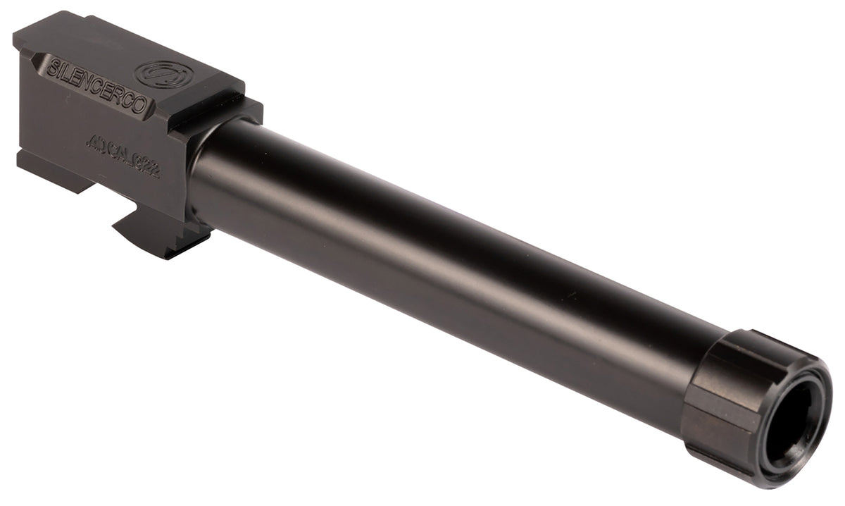 SilencerCo AC50 Threaded Barrel 4.80" 40 S&W Black Nitride, Fits Glock 22 Gen 2-4