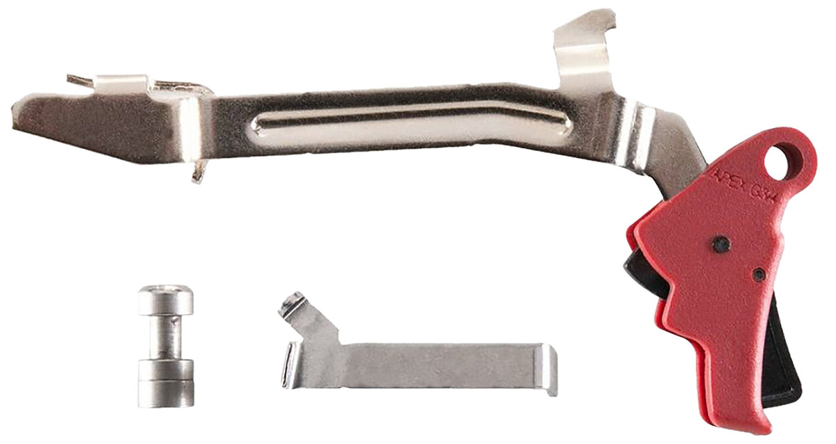 Apex Tactical 102P155 Action Enhancement Slim Red Drop-In Trigger for Glock Gen3-4 17/19/22-27/31-35
