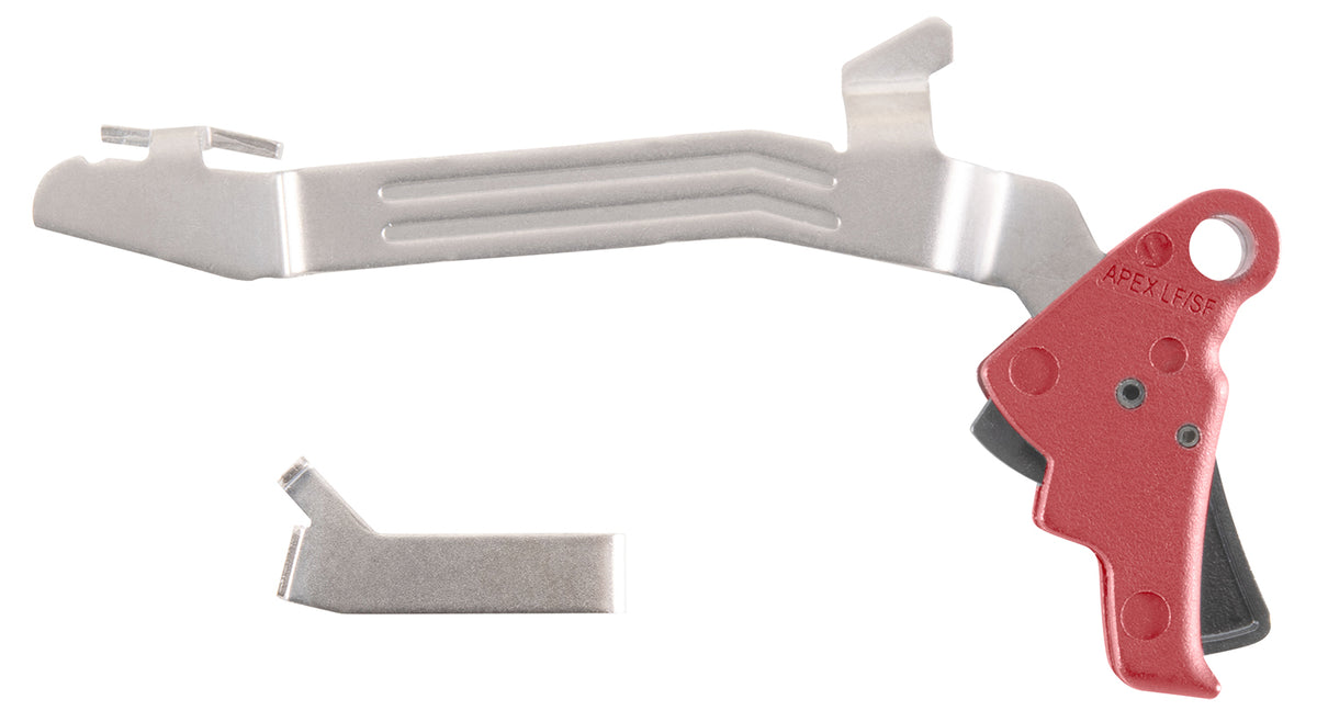 Apex Tactical 102P117RED Polymer Action Enhancement Slim Red Drop-In Trigger for Glock 43/43X/48