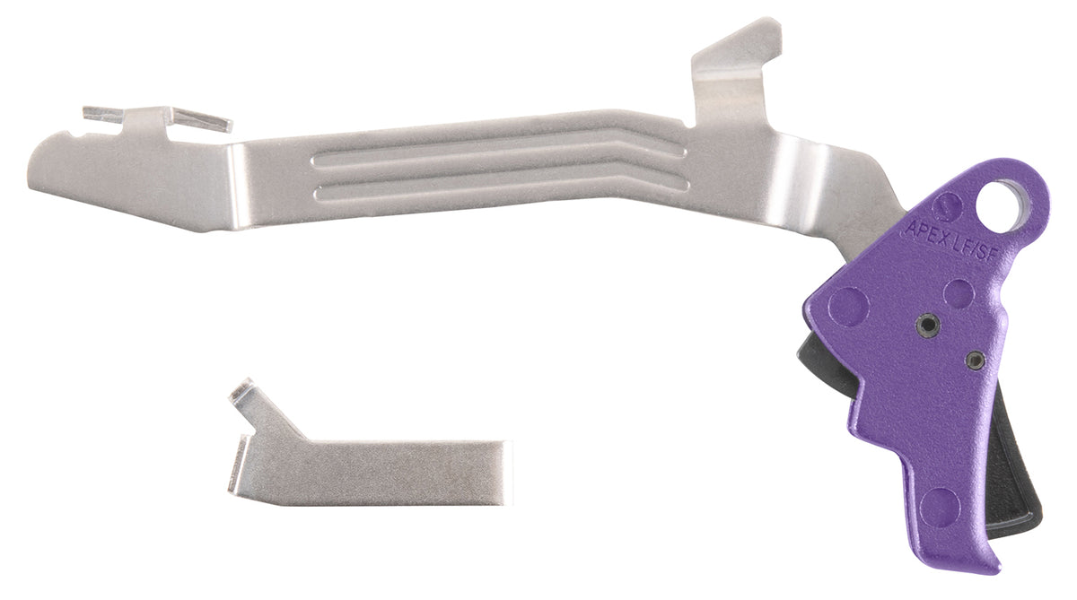 Apex Tactical 102P117PUR Polymer Action Enhancement Slim Purple Drop-In Trigger for Glock 43/43X/48