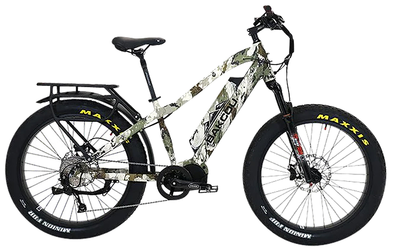 Bakcou Mule Kings XK7 Electric Hunting E-Bike 18 Inch Matte Black 48V 25Ah