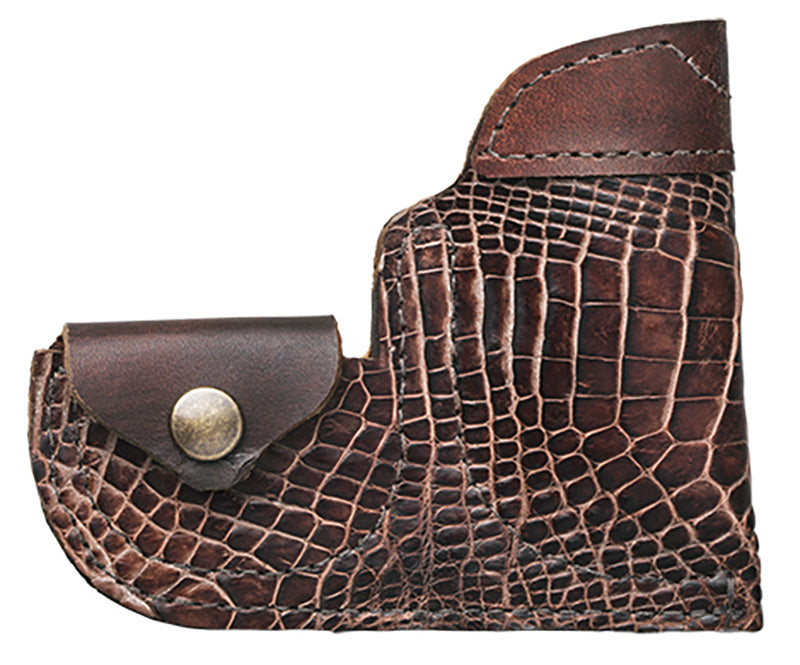 North American Arms Inside-the-Pant Brown Gator Skin Holster with Metal Clip