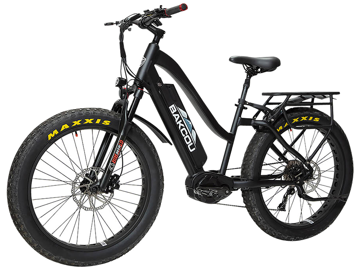 Bakcou Mule ST 26 Electric Hunting E-Bike Matte Black 18 In Frame 48V 25Ah