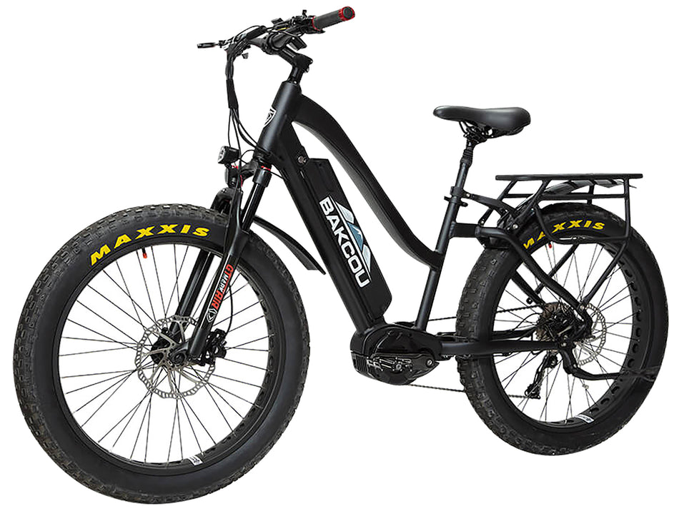 Bakcou Mule ST 26 Electric Hunting E-Bike Matte Black 18 In Frame 48V 25Ah