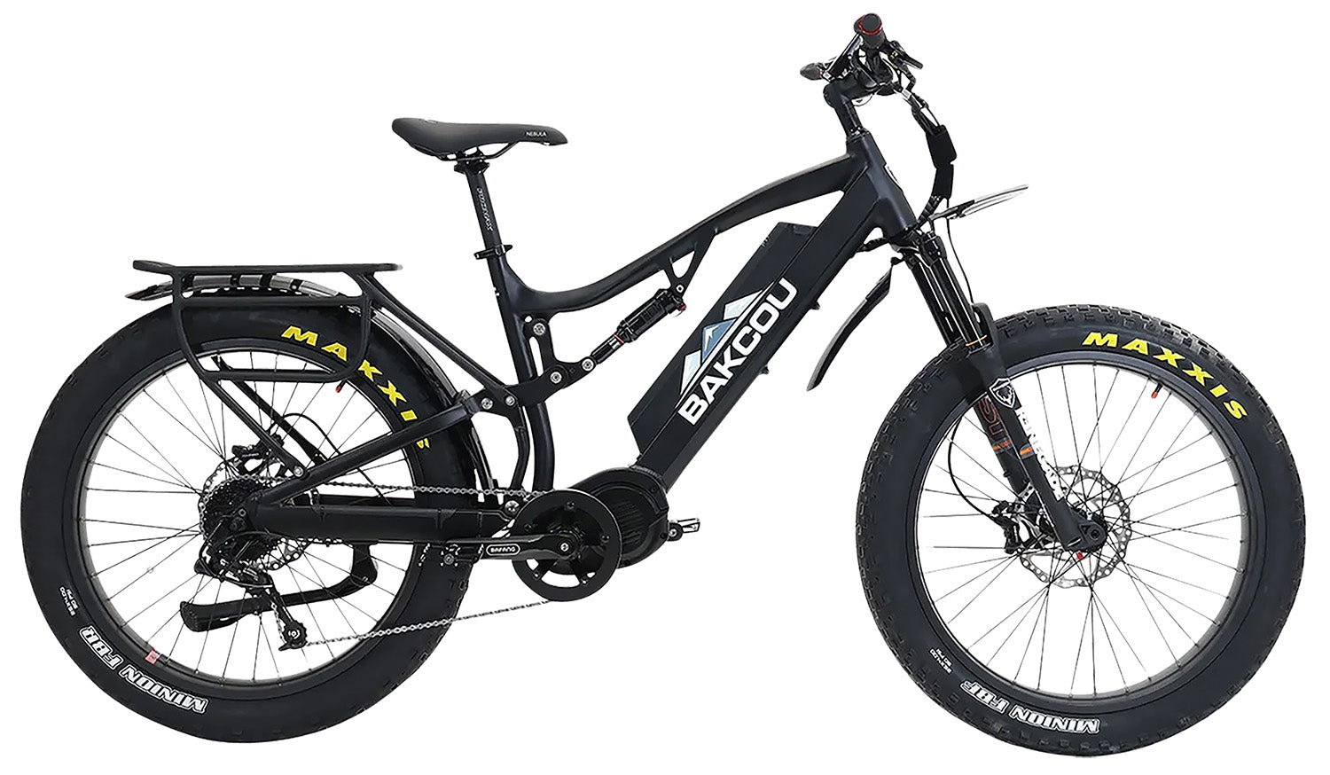 Bakcou Storm 25 Medium Full-Suspension E-Bike Matte Black 17" Frame Sram 9sp Bafang M620 Ultra Motor