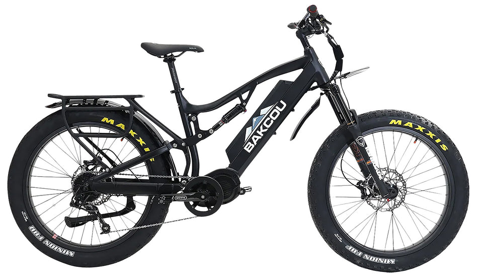 Bakcou Storm 25 Medium Full-Suspension E-Bike Matte Black 17" Frame Sram 9sp Bafang M620 Ultra Motor