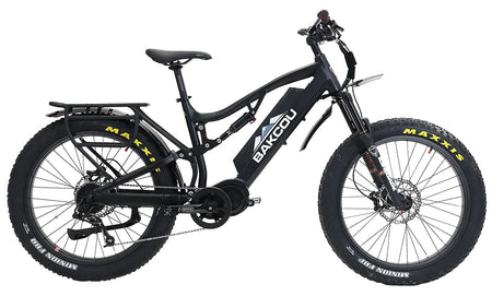 Bakcou Storm 25 Large Full-Suspension Fat Tire E-Bike Matte Black 19" Frame Sram 9sp Bafang M620 Ultra Motor
