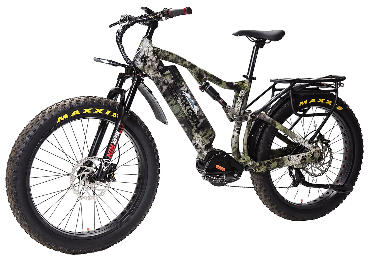 Bakcou Storm 25 Large Full-Suspension Fat Tire E-Bike Kryptek Altitude 19" Frame Sram 9sp Bafang M620 Ultra Motor